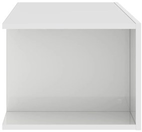 vidaXL Έπιπλο Τηλεόρασης με LED Γυαλιστερό Λευκό 90x39x30 εκ.