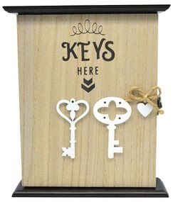 Κλειθοδήκη Ξύλινη Keys Here 833498 20x6x24cm Natural-Black Ankor Ξύλο