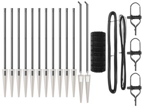 vidaXL Euro Fence με 13 Γάντζους 0.6x25 μ Γαλβανισμένο Χάλυβα Γκρι