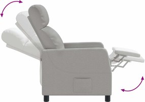 vidaXL Κάθισμα μασάζ Σκίουρος Γκρί Ύφασμα