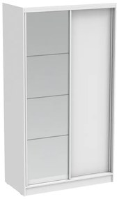 Intrahome Ντουλάπα δίφυλλη συρόμενη με καθρέφτη Korredor Intrahome σε λευκή απόχρωση 120x60x220εκ | SKU: INTRAPA-472111159