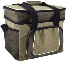 Ισοθερμική Τσάντα 2 Θέσεων 831517 32,5x26,5x33cm 28lt Beige-Brown Ankor Aluminium, Cotton