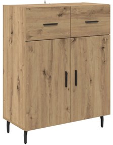 vidaXL Highboard με συρτάρι 2 pcs Artisan Oak Σύνθετο Ξύλο και Γυαλί