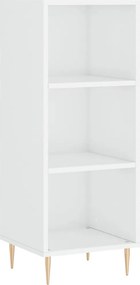 vidaXL Ντουλάπι Γυαλιστερό Λευκό 34,5 x 32,5 x 90 εκ. Επεξεργ. Ξύλο