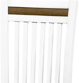 Καρέκλα Wallace-Λευκό - Καφέ (2) τεμάχια