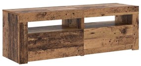 vidaXL Έπιπλο Τηλεόρασης LED Όψη Παλαιού Ξύλου 120x35x40 εκ.Επεξ. Ξύλο