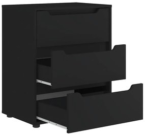 vidaXL Sideboard &quot;VISNES&quot; Μαύρο 60x40x73 cm Ξύλο μηχανής