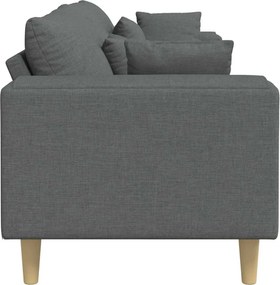 vidaXL Καναπές Σκούρο Γκρι 250 x 77 x 76 εκ. ύφασμα