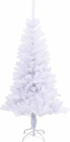 vidaXL Τεχνητό Χριστουγεννιάτικο Δέντρο Λευκό 150 cm PVC και Χάλυβας
