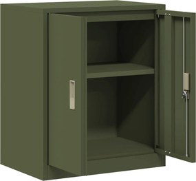 vidaXL Ντουλάπι αποθήκευσης Ελιά Πράσινη 60 x 40 x 70 εκ. Ατσάλι