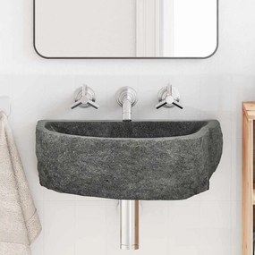 vidaXL Κρεμαστή Λεκάνη Γκρι (38-45) x (30-35) x 15 εκ. Πέτρα Ποταμού
