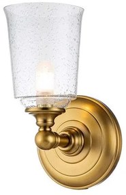 Απλίκα Φωτιστικό Τοίχου Μπάνιου LED G9 3W IP44 3000K Huguenot Elstead FE-HUGOLAKE1BATH-BB Ορείχαλκος