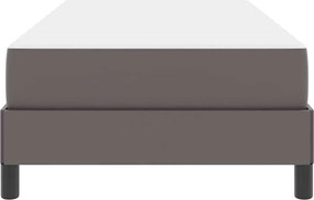 vidaXL Σκελετός Κρεβατιού με στρώμα Γκρι 90 x 190 cm ύφασμα