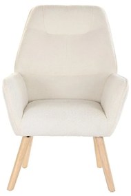 Πολυθρόνα DKD Home Decor Κρεμ Φυσικό 65 x 75 x 96 cm