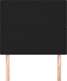 vidaXL Κεφαλάρι Κρεβατιού Μαύρο 80x5x118/128 εκ. Ύφασμα