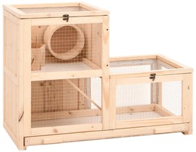 vidaXL Κλουβί Χάμστερ 81 x 40 x 60 εκ. από Μασίφ Ξύλο Ελάτης