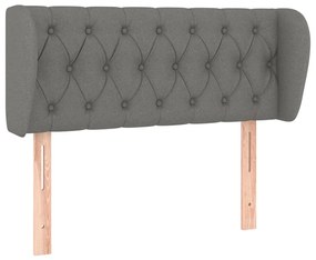 Κεφαλάρι με Πτερύγια Σκούρο Γκρι 103x23x78/88 εκ. Υφασμάτινο 3117471
