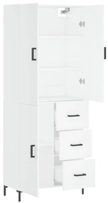 vidaXL Ντουλάπι Λευκό 69,5x34x180 εκ. από Επεξεργασμένο Ξύλο