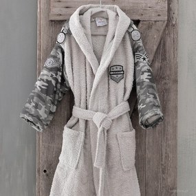 Παιδικό Μπουρνούζι Rythmos Army Grey