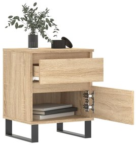 VidaXL Κομοδίνα 2 τεμ. Sonoma Δρυς 40 x 35 x 50 εκ. από Επεξεργ. Ξύλο