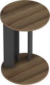 Βοηθητικό Τραπέζι Καρυδιά / Ανθρακί EMA 34x64x64