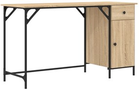 vidaXL Γραφείο Υπολογιστή Sonoma Δρυς 131x48x75 εκ. Επεξεργασμένο Ξύλο
