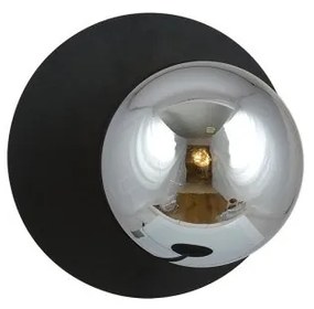 Απλίκα Φωτιστικό Τοίχου 1xE14 Ατσάλι Μαύρο OSLO Made in Poland Emibig-1186/K1-Ανθρακί 1186/K1