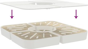 vidaXL 4 τεμαχίων σετ βάσης ομπρέλας για ομπρέλα με σταυρό 100 kg PP