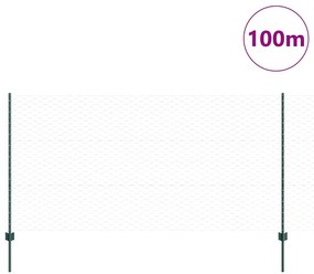 vidaXL Φράχτης με Στήλες. Πράσινο 1.2 x 100 m Ατσάλι