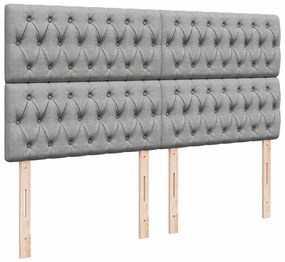 ΚΡΕΒΑΤΙ BOXSPRING ΜΕ ΣΤΡΩΜΑ ΑΝΟΙΧΤΟ ΓΚΡΙ 180X200 ΕΚ. ΥΦΑΣΜΑΤΙΝΟ 3294054