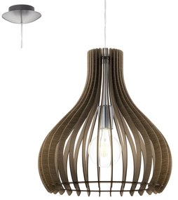 Φωτιστικό Οροφής Tindori 96259 Brown Eglo Metal,Wood