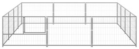 vidaXL Σπιτάκι Σκύλου Ασημί 12 μ² Ατσάλινο