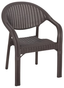 ΠΟΛΥΘΡΟΝΑ ΠΟΛΥΠΡΟΠΥΛΕΝΙΟΥ FETT  BAMBOO LOOK-ΚΑΦΕ 63x59x81Υεκ. 63x59x81 εκ.