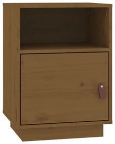 vidaXL Κομοδίνο 2 τεμ. Καφέ Μελί 40x34x55 εκ από Μασίφ Ξύλο Πεύκου