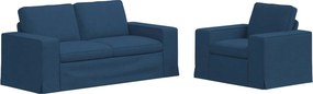 vidaXL Σετ Καναπέ 2 pcs Μπλε 182 x 80 x 82 εκ ύφασμα