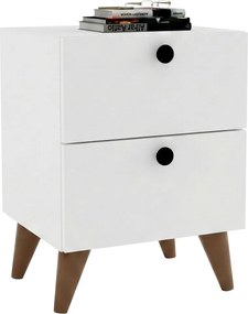 Κομοδίνο Λευκό FEFEL 40x41.8x55