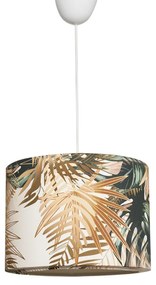 Ceiling hanging light metal and fabric Tropical 28x28x65 cm 28x28x65 εκ.