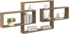 vidaXL Ράφι Τοίχου Artisan Δρυς 130 x 10 x 50 εκ. Επεξεργασμένο Ξύλο