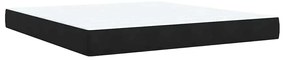 vidaXL Κρεβάτι Boxspring με Στρώμα Μαύρο 180x200 εκ. Βελούδινο