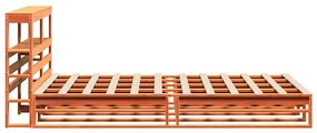 vidaXL Σκελετός Κρεβατιού Χωρίς Στρώμα Καφέ 140x200 Μασίφ Ξύλο Πεύκου