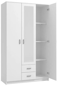 Ντουλάπα Hana 3K2FO Λευκό 120x52x205 εκ. 120x52x205 εκ.