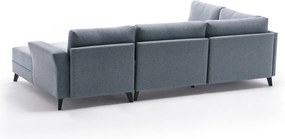 Corner Sofa-Bed Eris - Blue Blue