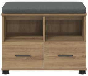 vidaXL Παγκάκι Χαλωρίου με μαξιλάρι Τεχνίτικη Δρυς 60 x 38 x 46 εκ