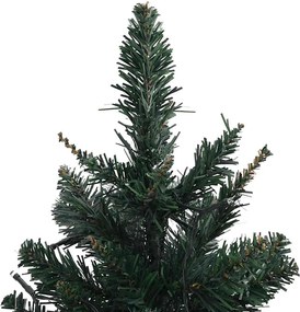 vidaXL Χριστουγεν. Δέντρο Προαναμμένο Τεχνητό Βάσεις Πράσινο 60εκ. PVC