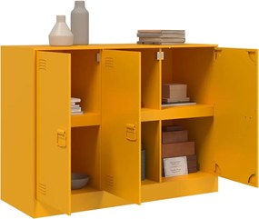 vidaXL Ντουλάπι Μουσταρδί 99x39x73 εκ. από Ατσάλι