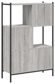 vidaXL Βιβλιοθήκη Γκρι Sonoma 72x28x109 εκ. από Επεξεργασμένο Ξύλο