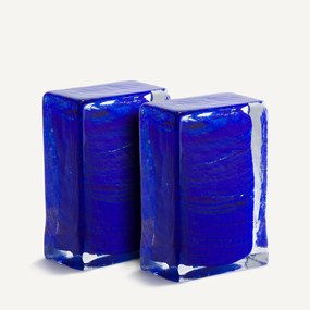 Σετ από 2 γυάλινα στηρίγματα βιβλίων, Diafani