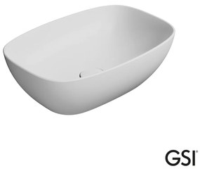 GSI Nubes Επιτραπέζιος Νιπτήρας Πορσελάνης 50x35εκ White Matt