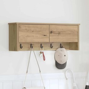 vidaXL Τοίχου Κρεμάστρα Artisan Oak 80 x 20 x 30 cm