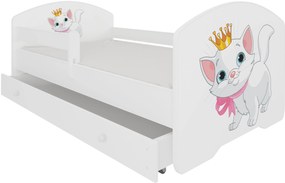 Παιδικό κρεβάτι Belossi-140 x 70-Με προστατευτικό-Leuko-Gkri anoixto